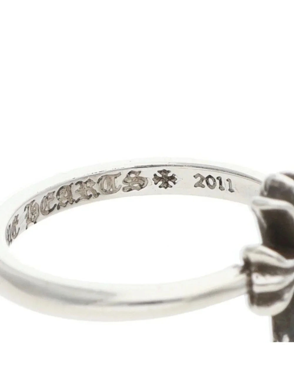 Chrome Hearts Bubblgm CH Bubblegum CH Cross Silver Ring